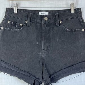 NWOT's Pistola Raw Hem Denim Short, size 26 short black cuff